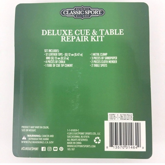 NWT-Classic Sport Deluxe Cue & Table Repair Kit - Picture 2 of 5